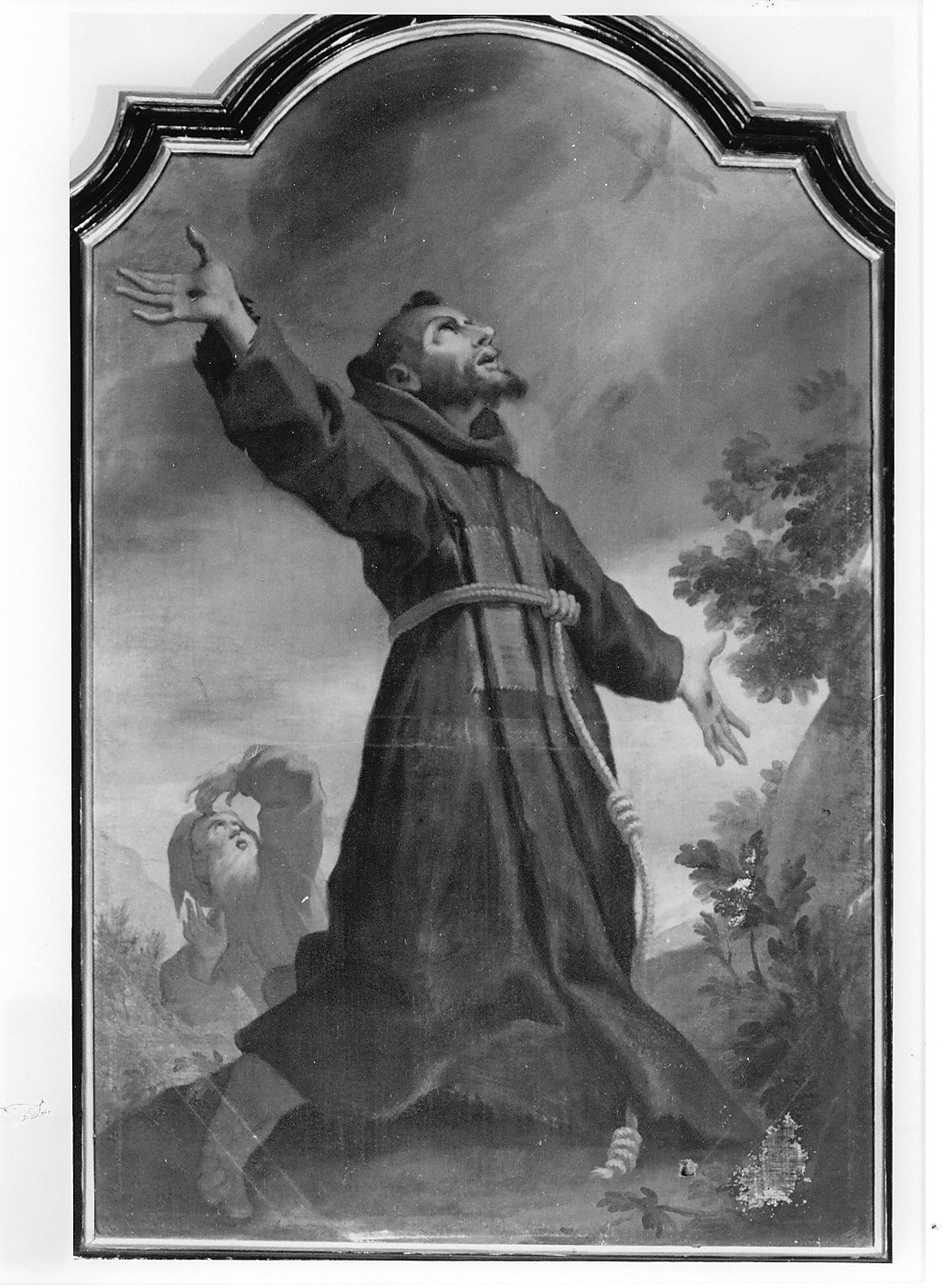 estasi di San Francesco d'Assisi (dipinto, opera isolata) - ambito pavese (fine/inizio secc. XVIII/ XIX)