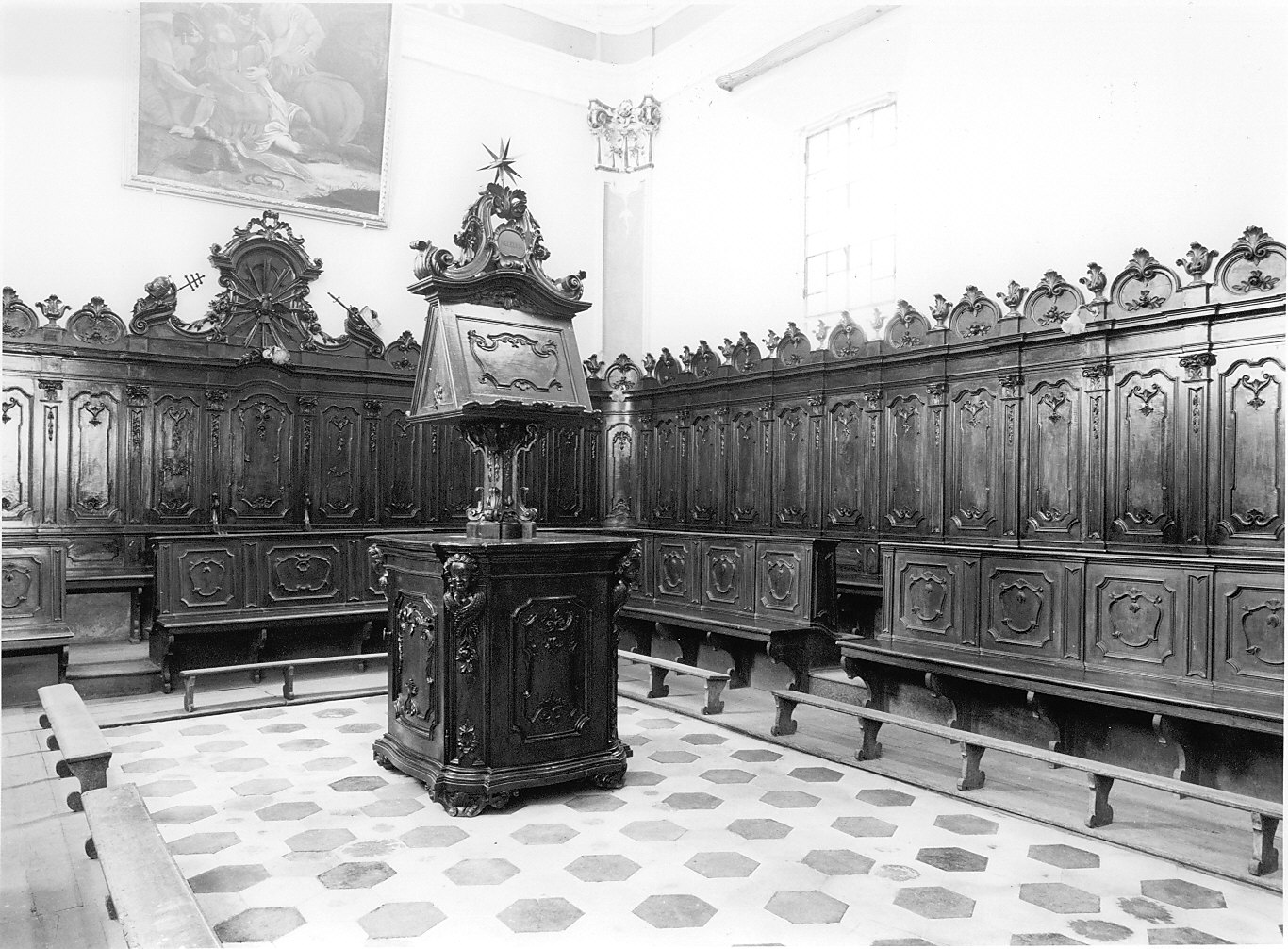 stalli del coro, opera isolata - bottega lombarda (sec. XVIII)