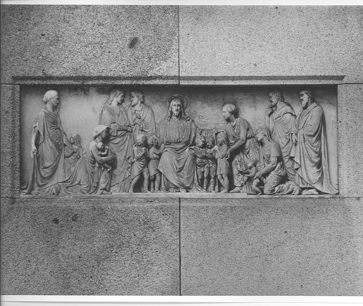 Gesù e i fanciulli (rilievo) di Cacciatori Benedetto (sec. XIX)
