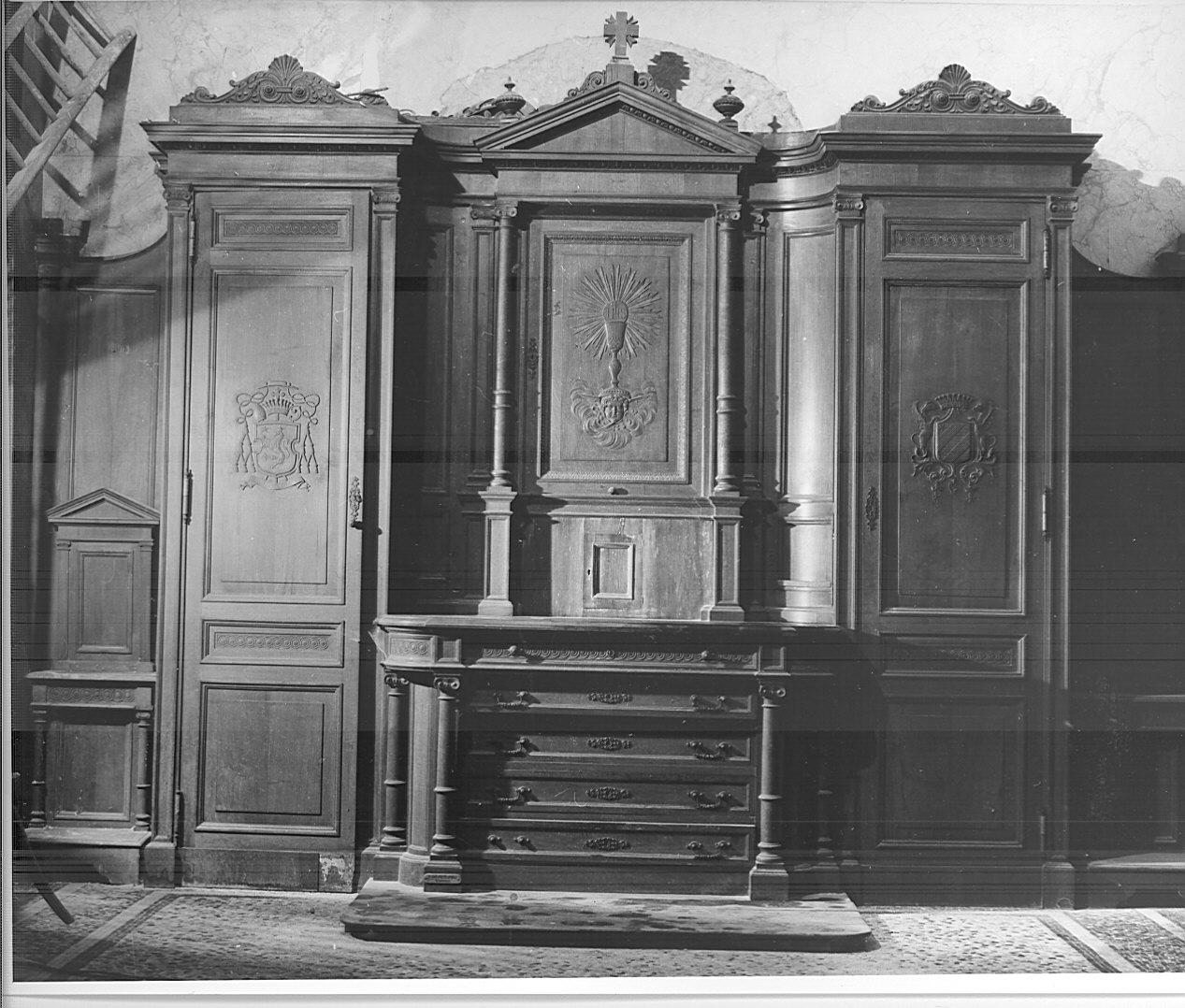 armadio da sacrestia, opera isolata - bottega lombarda (seconda metà sec. XIX)