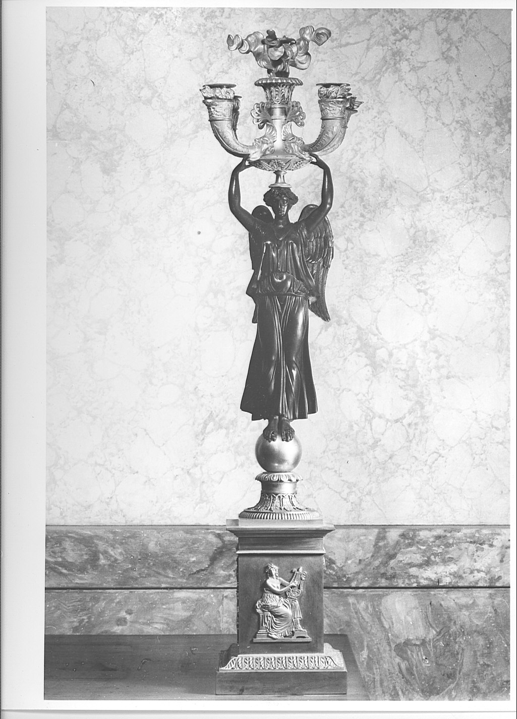 candelabro, opera isolata - bottega milanese (sec. XIX)