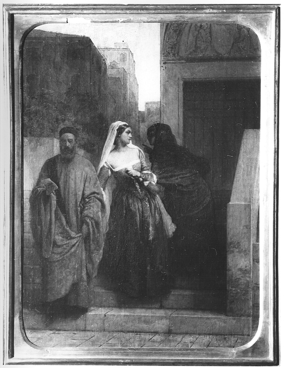 La vendetta di una rivale (Le Veneziane) (dipinto, opera isolata) di Hayez Francesco (sec. XIX)