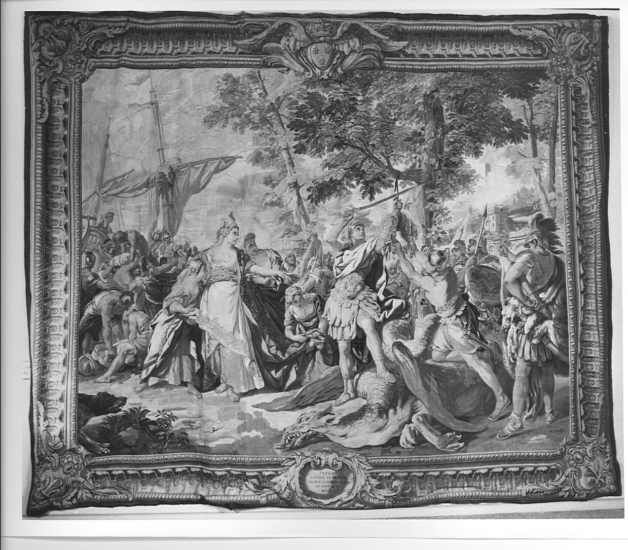 Giasone conquista il vello d'oro (arazzo, opera isolata) - manifattura francese (sec. XVIII)