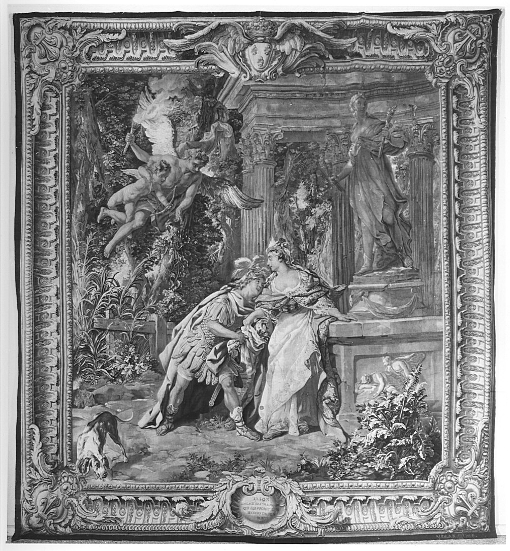 Giasone giura fedeltà a Medea (arazzo, opera isolata) - manifattura francese (sec. XVIII)