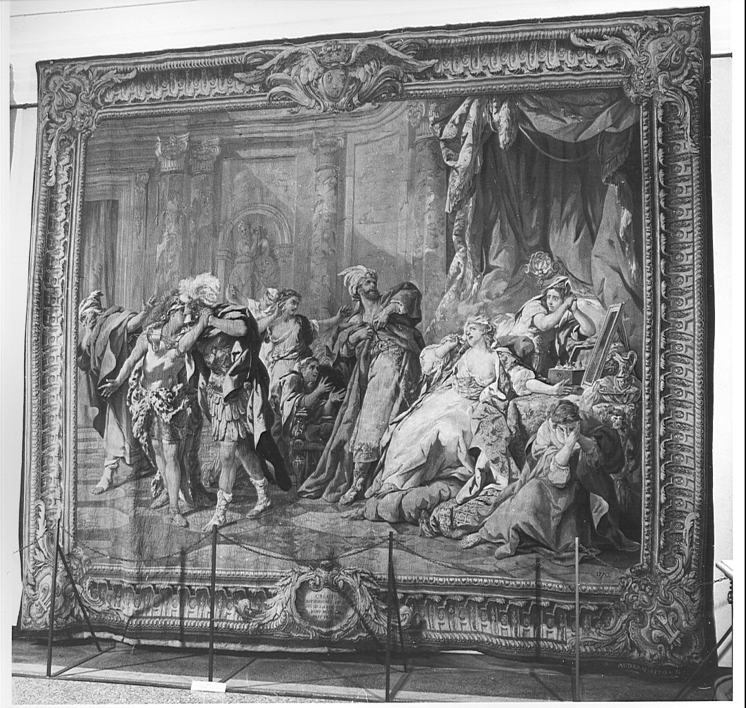 Creusa muore vittima della vendetta di Medea (arazzo, opera isolata) - manifattura francese (sec. XVIII)