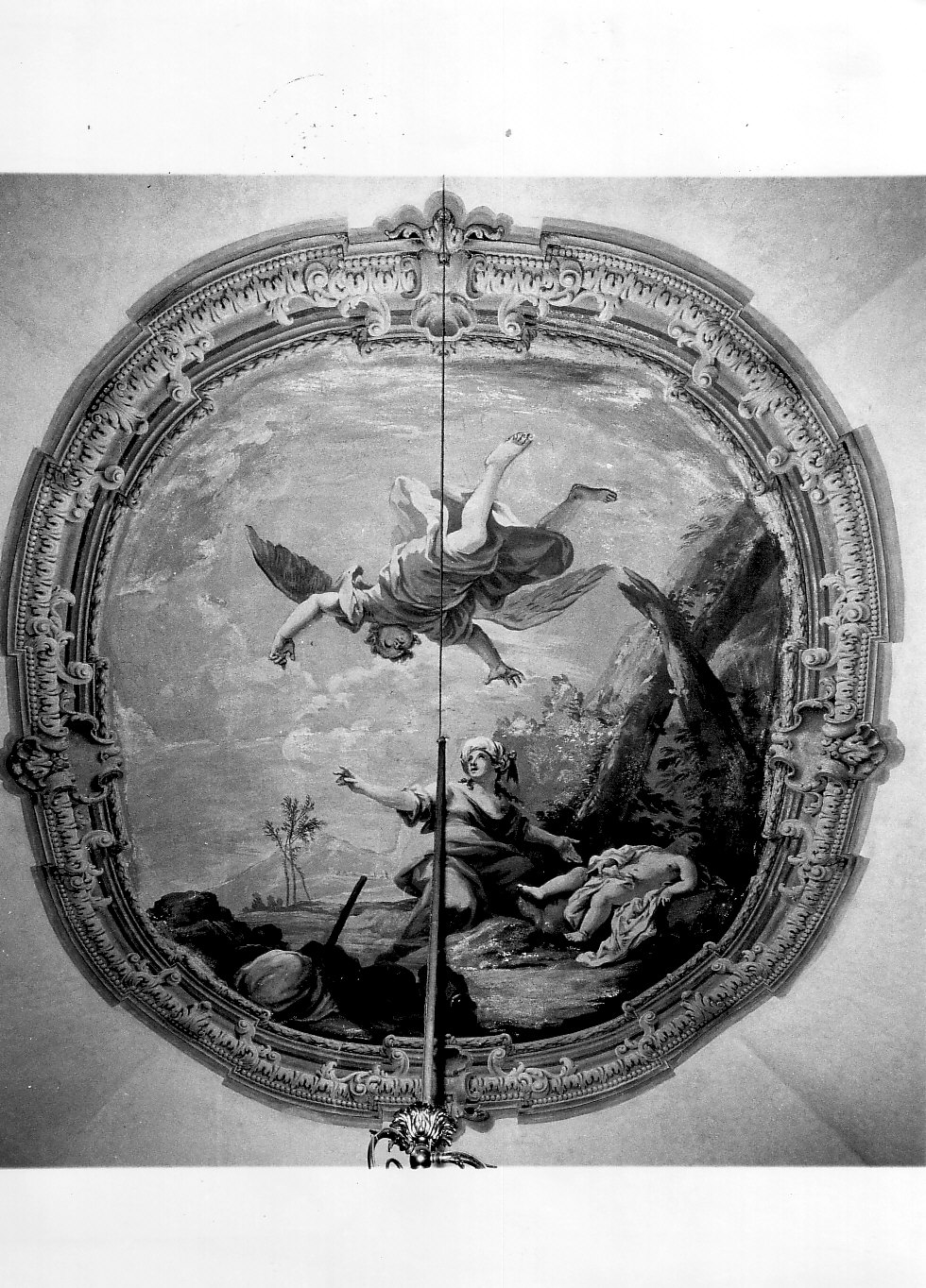 Agar e Ismaele nel deserto confortati dall'angelo (dipinto, opera isolata) di Magatti Pietro Antonio (sec. XVIII)