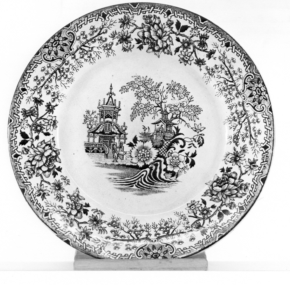 piatto, serie - manifattura inglese (sec. XIX)