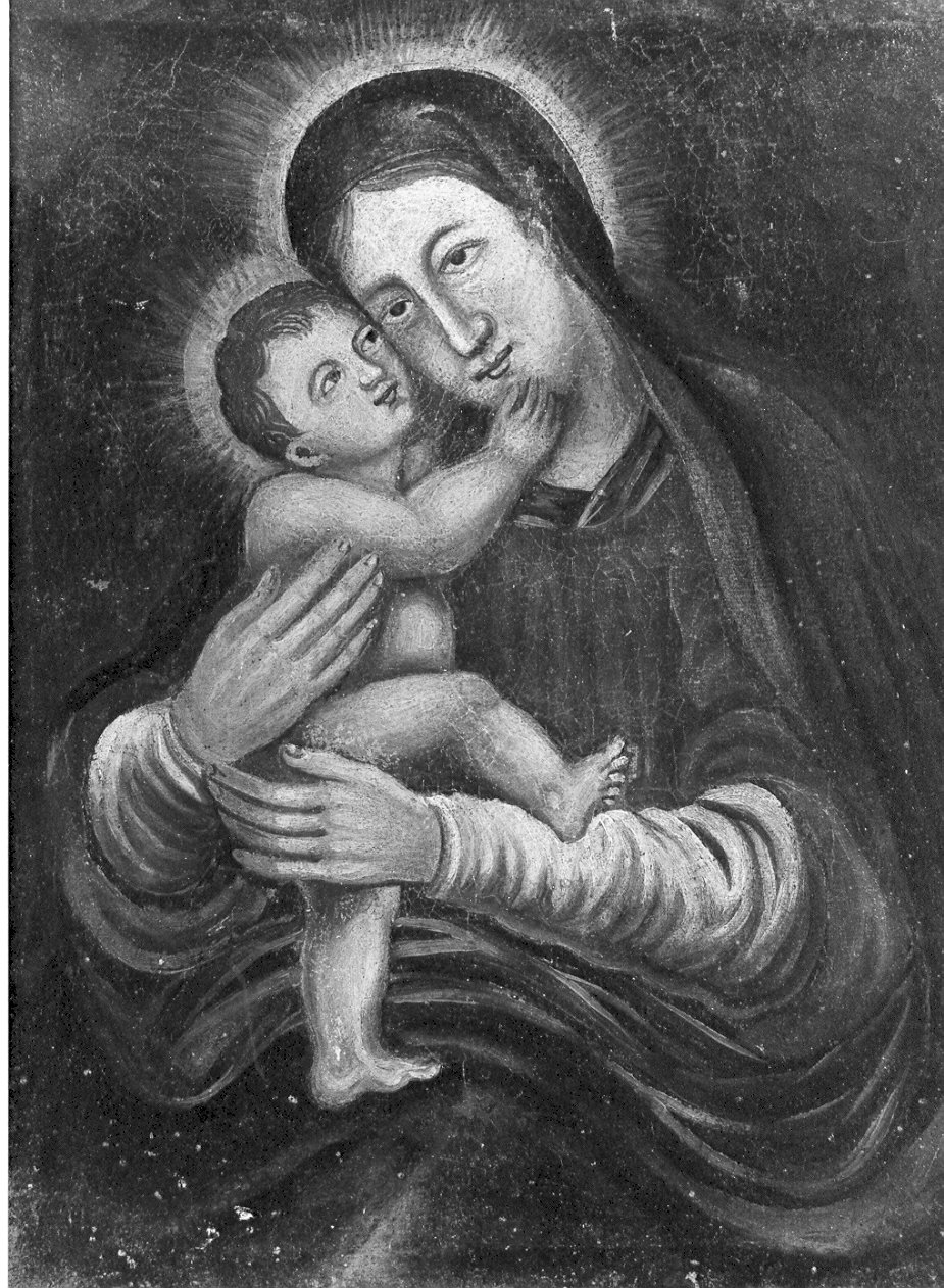 Madonna con Bambino (dipinto, opera isolata) - ambito lombardo (sec. XVII)