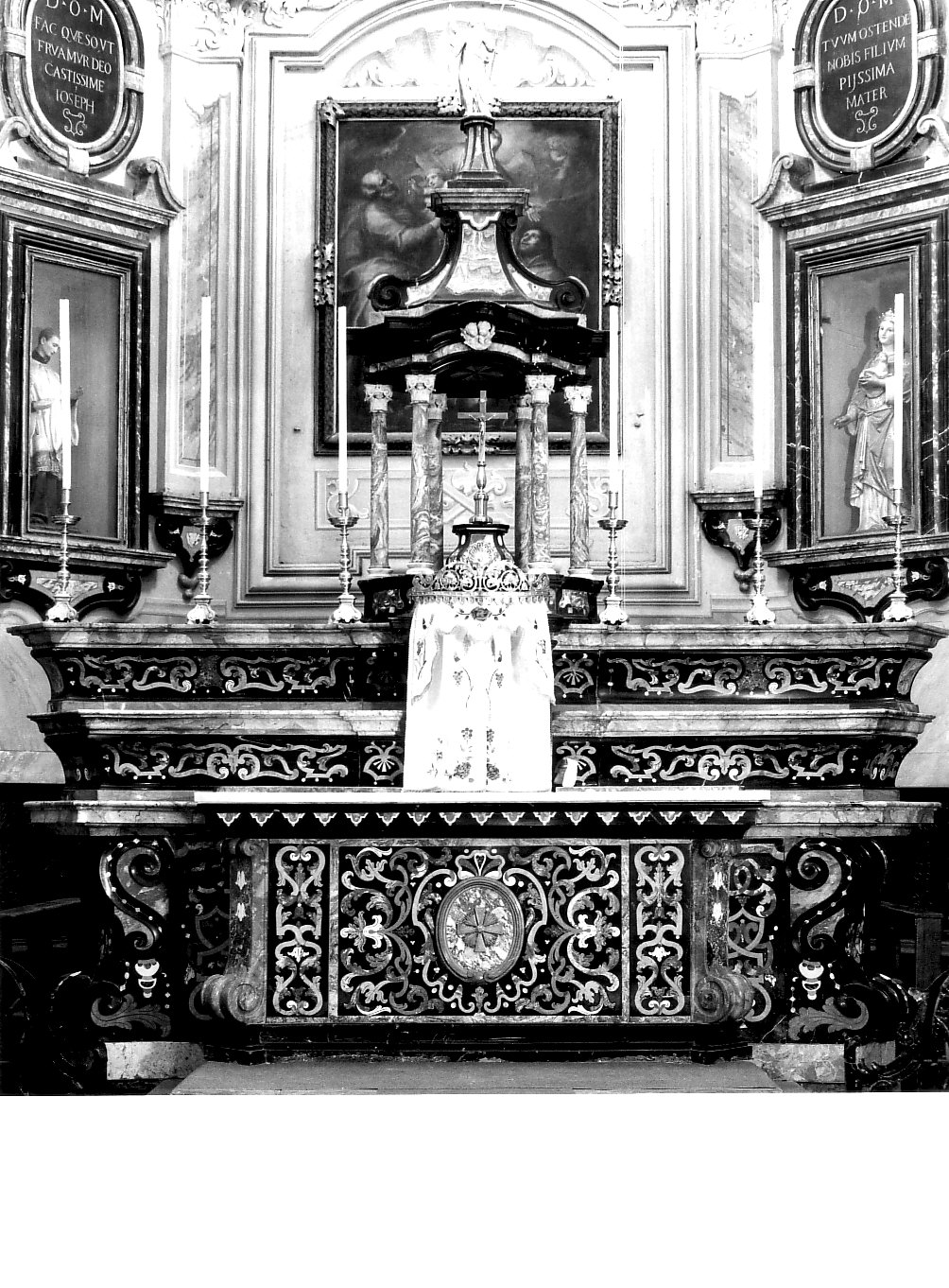 altare maggiore, complesso decorativo - bottega lombarda (sec. XVIII)