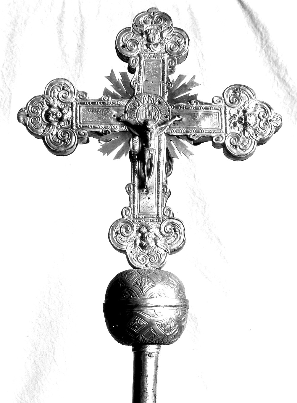 croce processionale, opera isolata - bottega lombarda (sec. XVII)