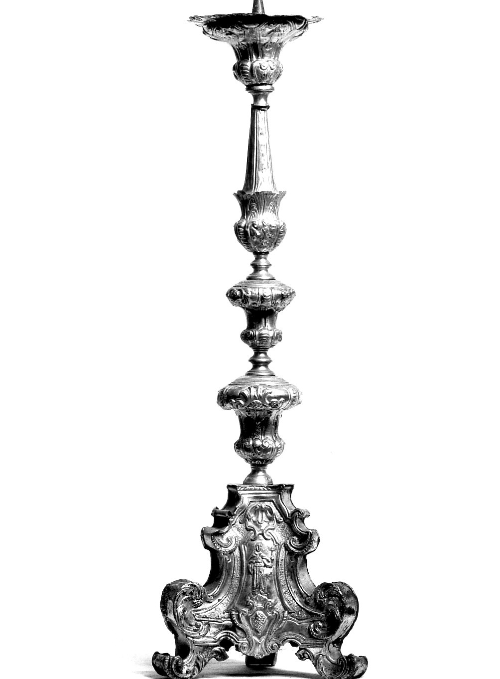 candeliere d'altare, serie - bottega lombarda (sec. XVIII)