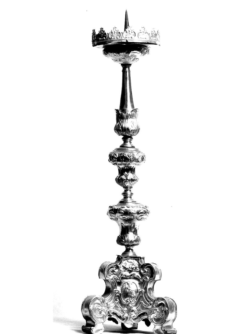 candeliere d'altare, serie - bottega lombarda (sec. XVIII)