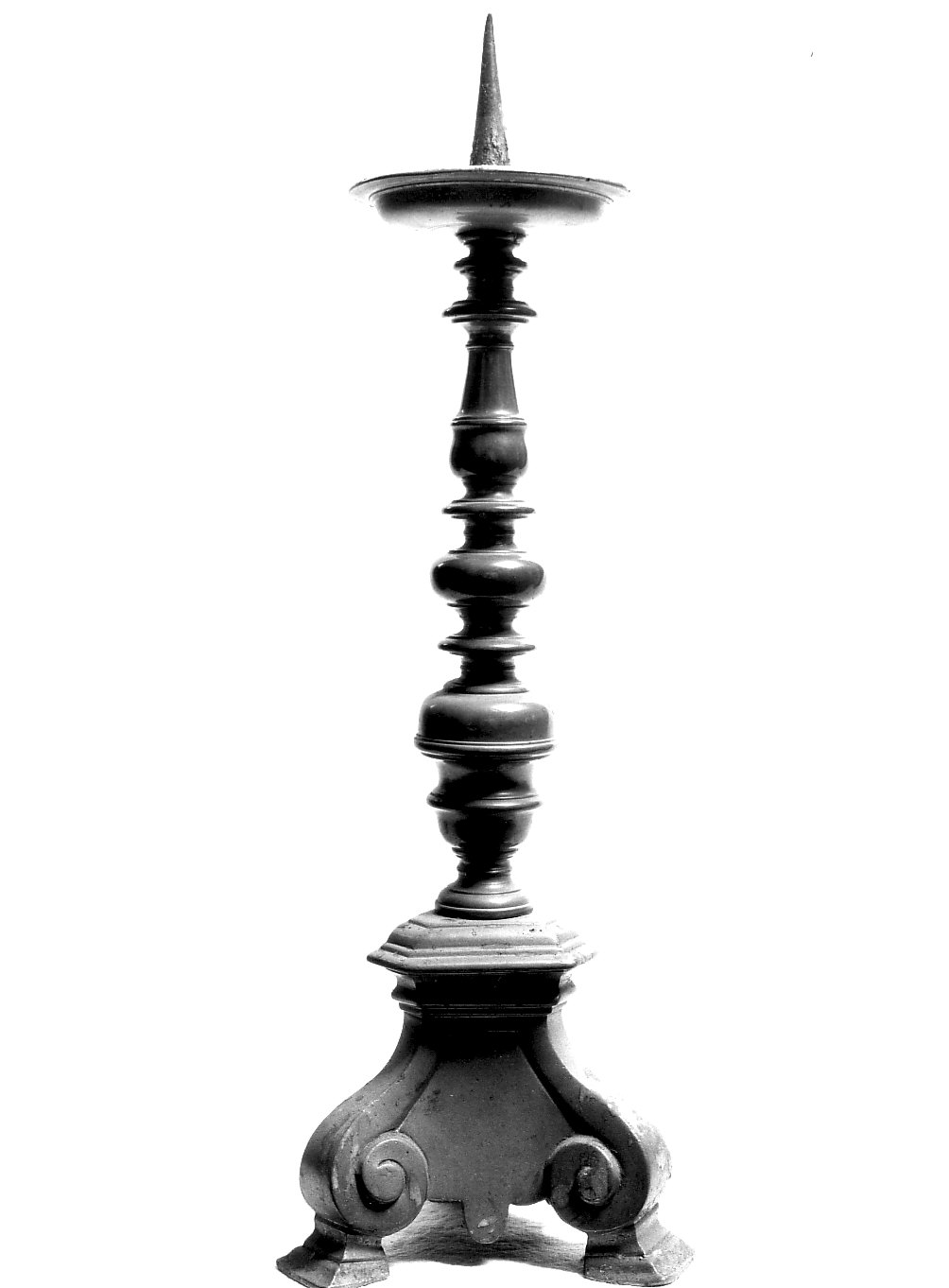 candeliere d'altare, serie - bottega lombarda (sec. XVIII)