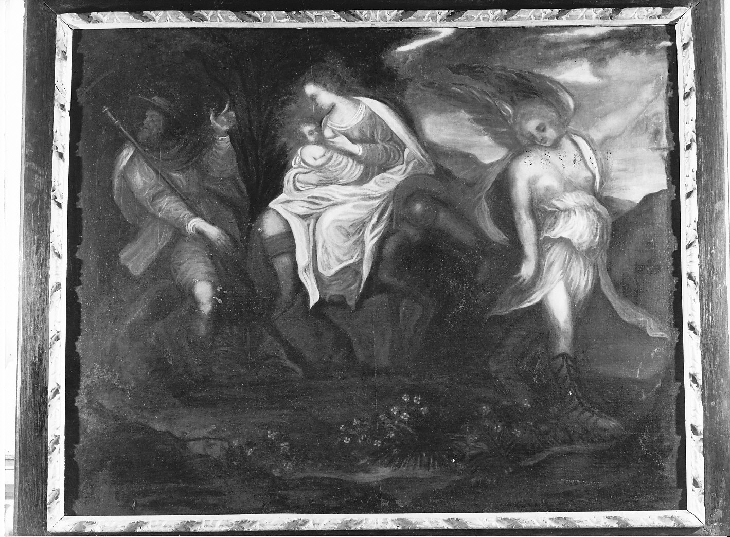 fuga in Egitto (dipinto, opera isolata) - ambito lombardo (fine/inizio secc. XVI/ XVII)