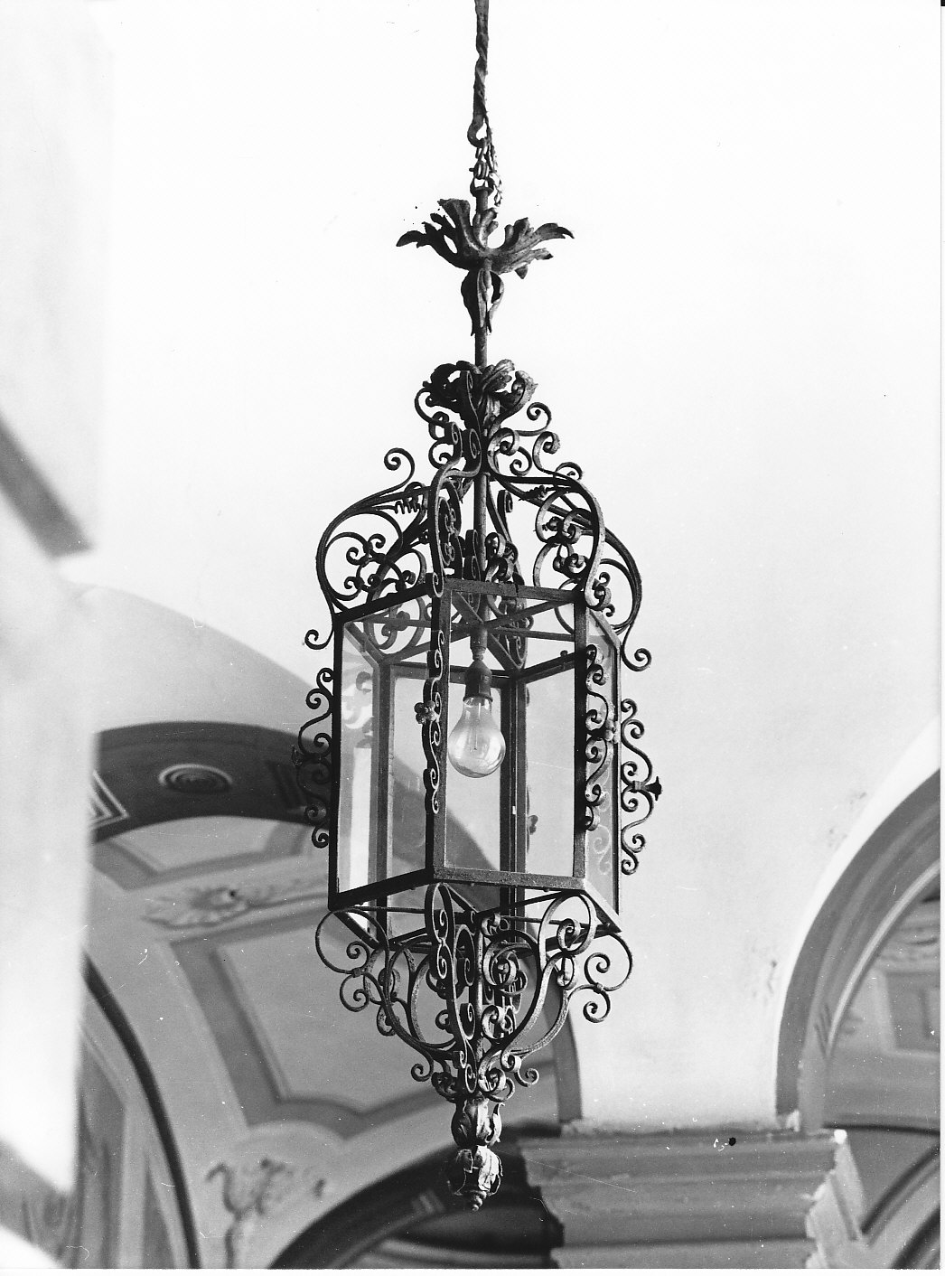 lampada pensile, opera isolata - bottega lombarda (inizio sec. XIX)