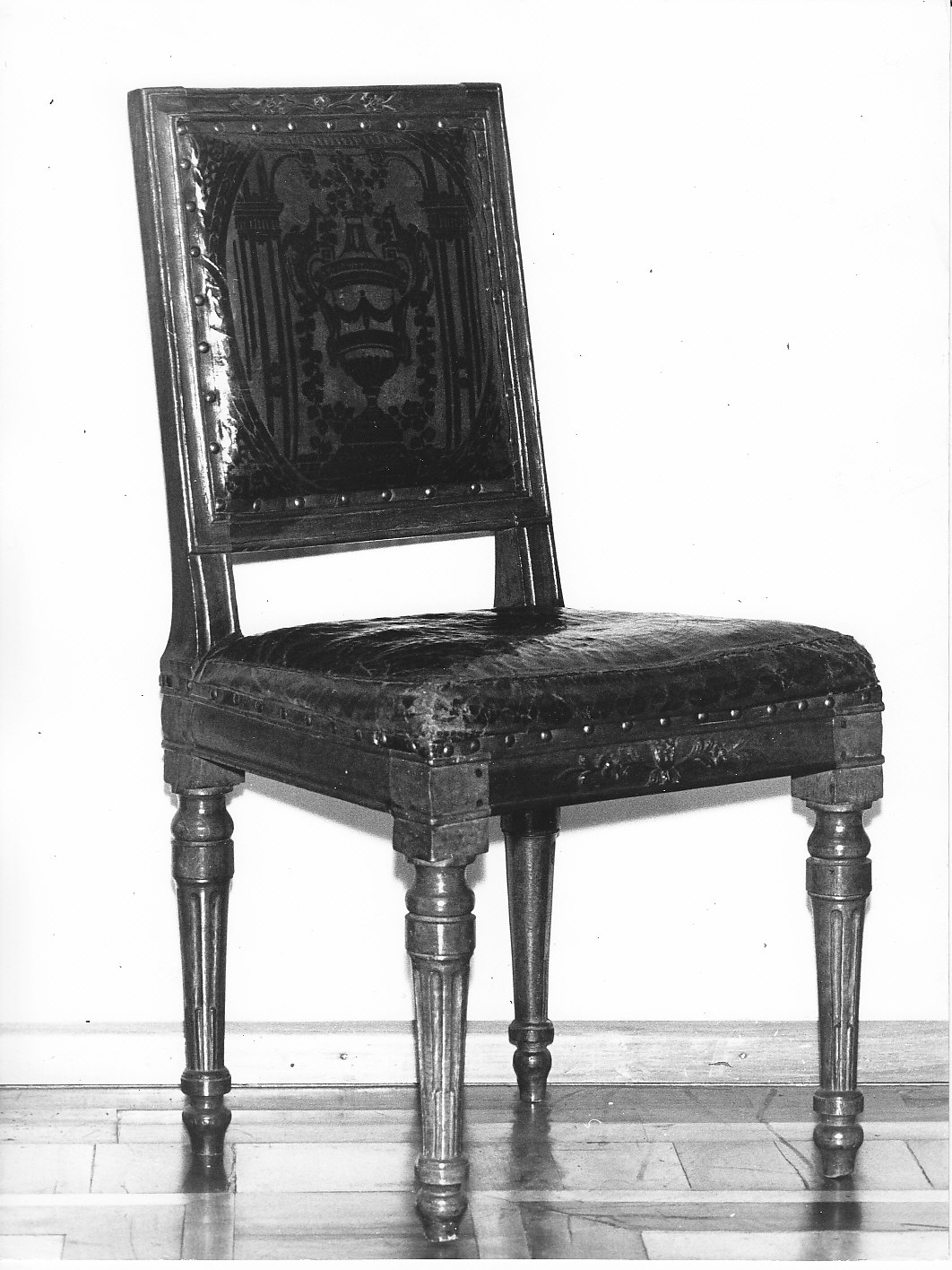 sedia, serie - bottega lombarda (fine/inizio secc. XVIII/ XIX)