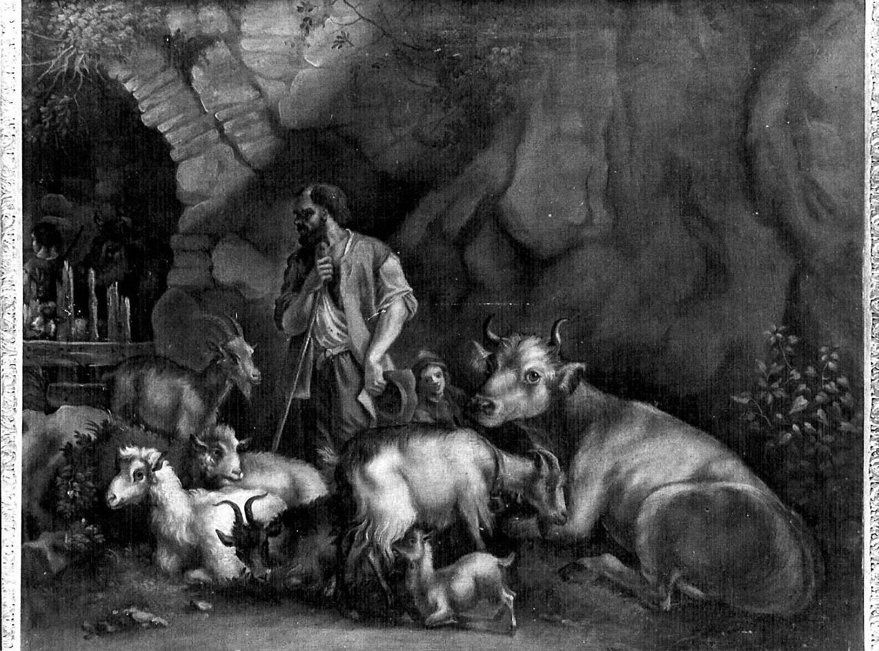 scena pastorale (dipinto, pendant) - ambito lombardo (sec. XIX)