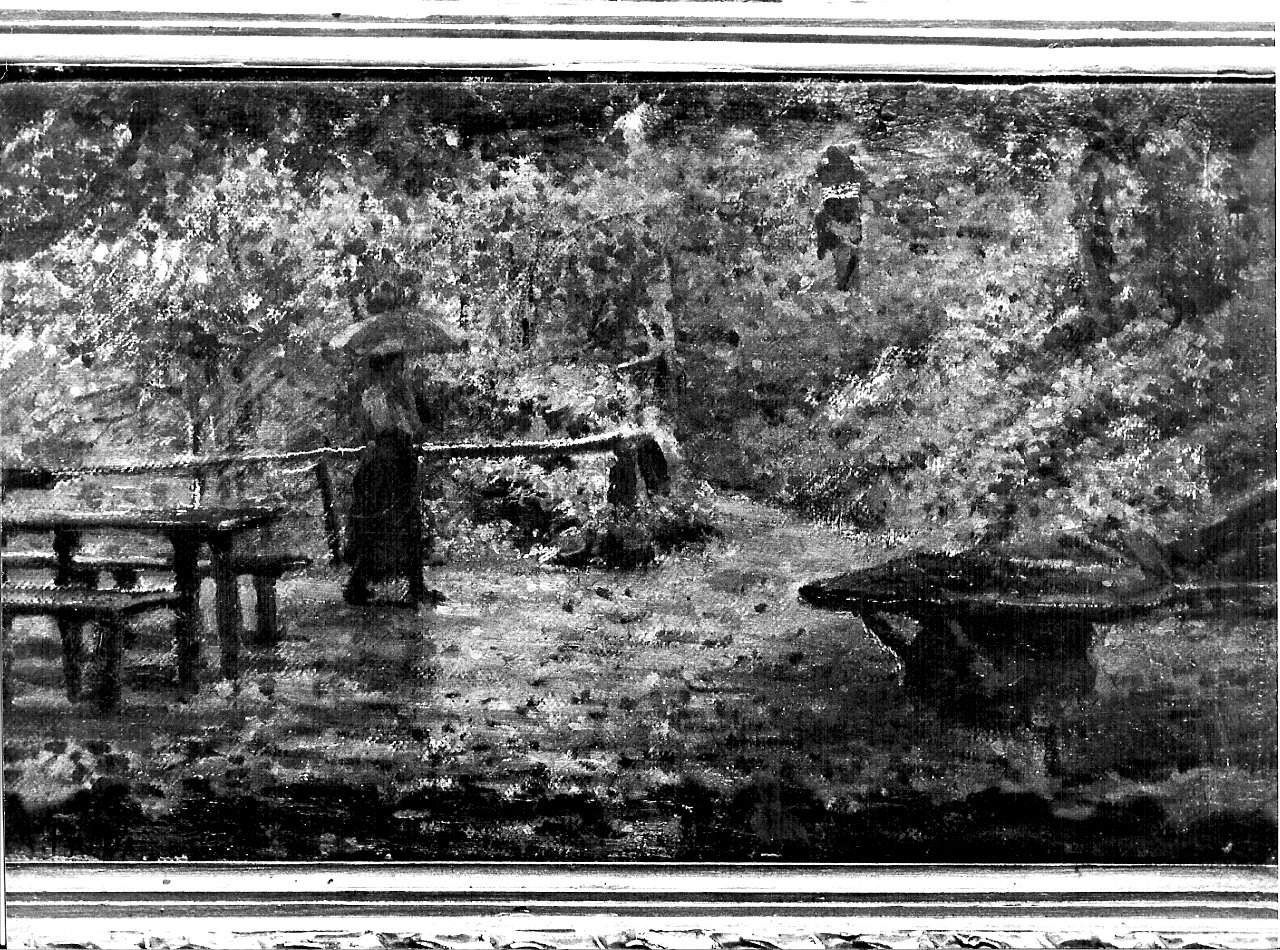 paesaggio autunnale (dipinto, opera isolata) di Preda Ambrogio (fine sec. XIX)