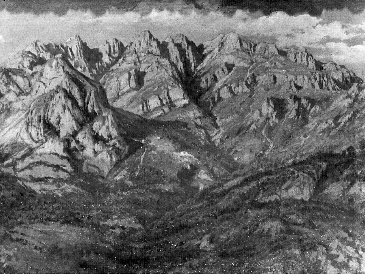 il monte Resegone (dipinto, opera isolata) di Pizzi Carlo (sec. XIX)