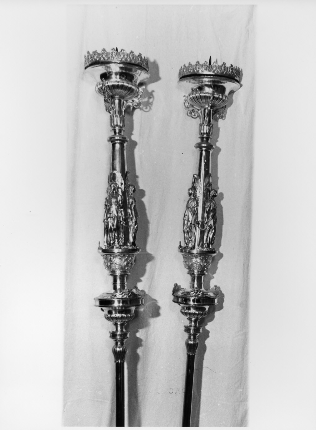 portacero, coppia - bottega italiana (sec. XIX)