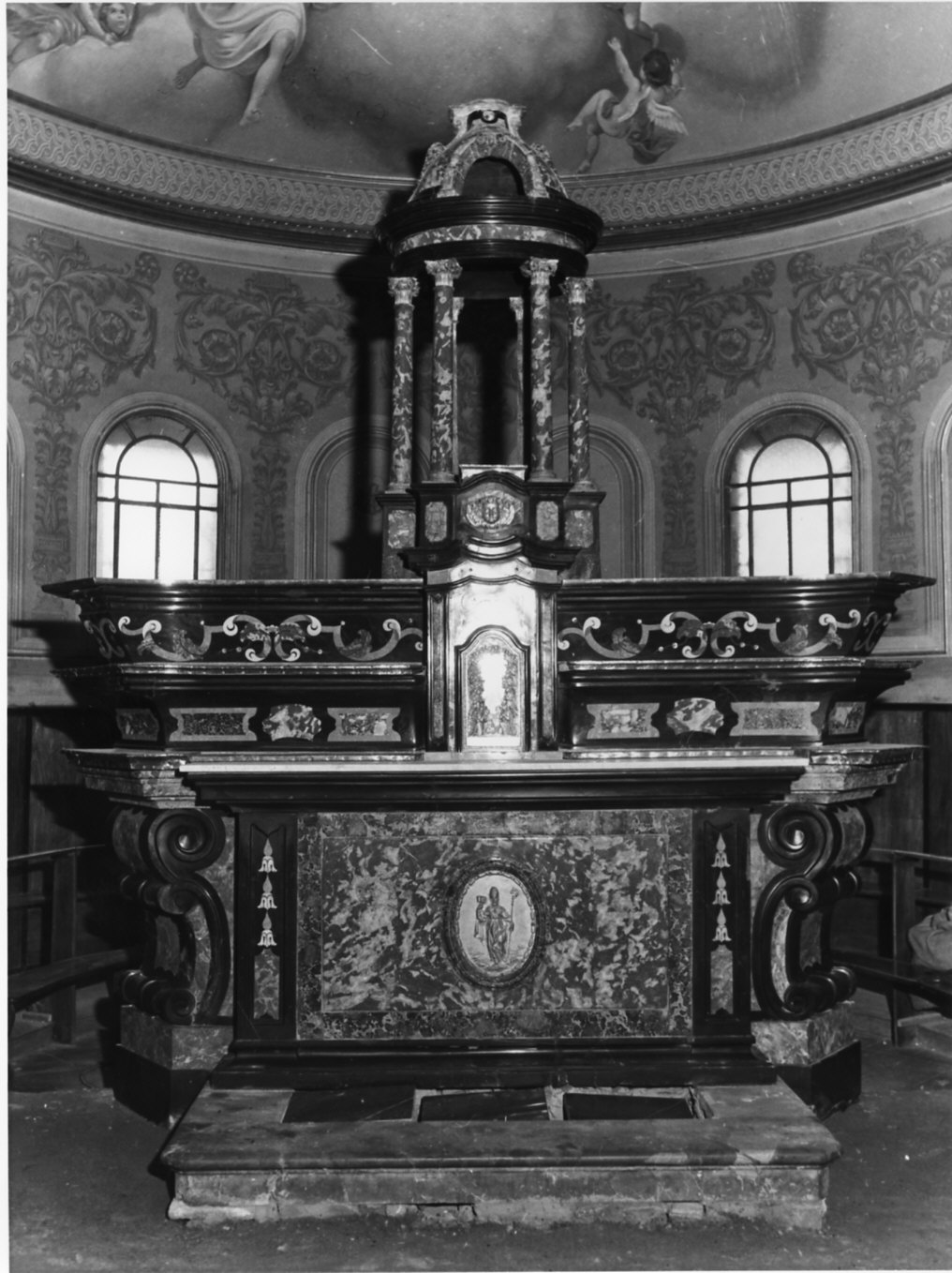 altare maggiore, complesso decorativo - bottega lombarda (sec. XVIII)