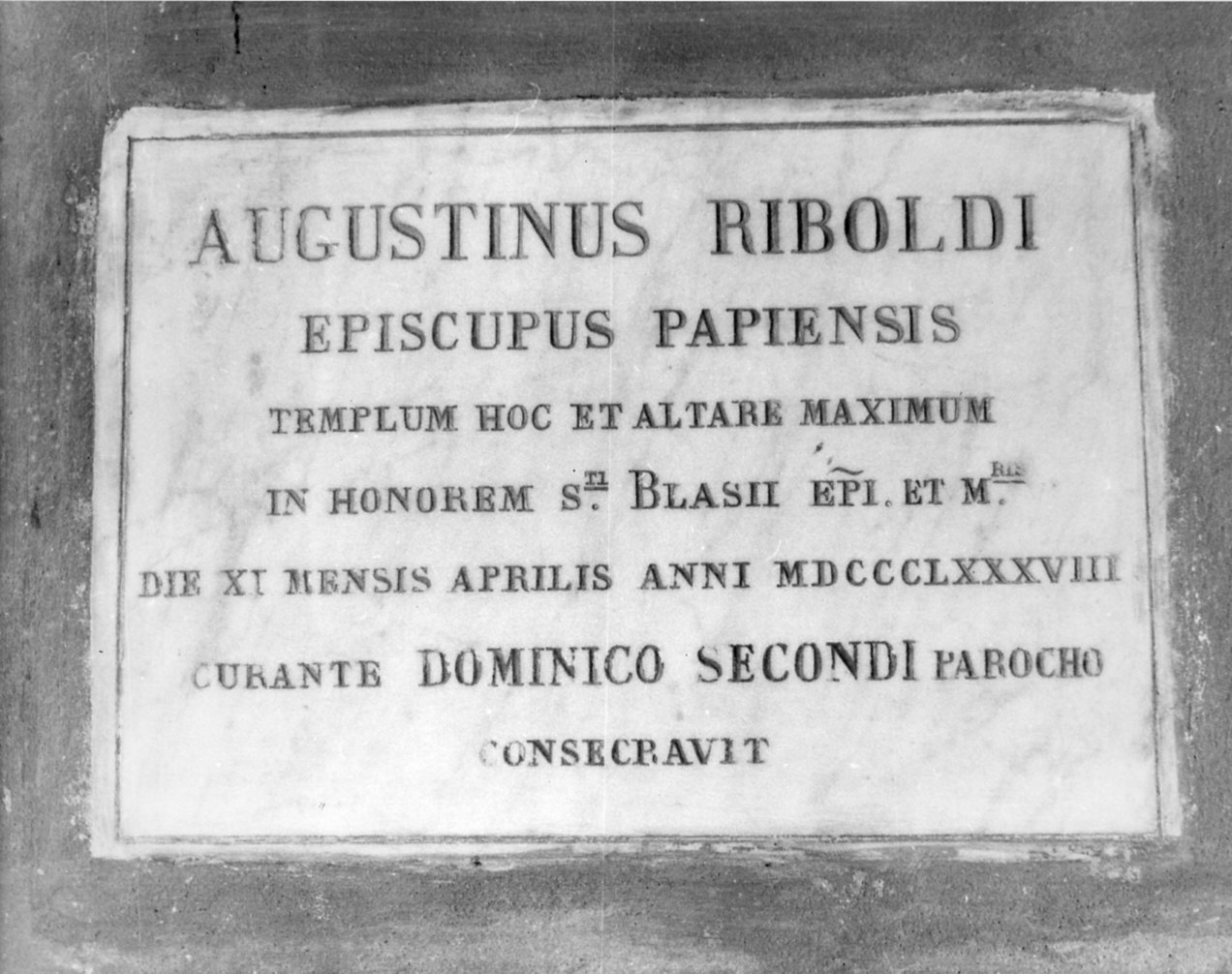 lapide, opera isolata - bottega italiana (sec. XIX)