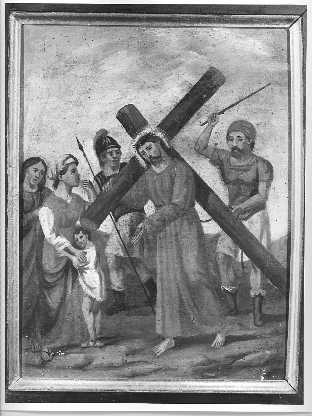 stazione VIII: Gesù consola le donne di Gerusalemme (dipinto) di Vigo Angelo (sec. XIX)