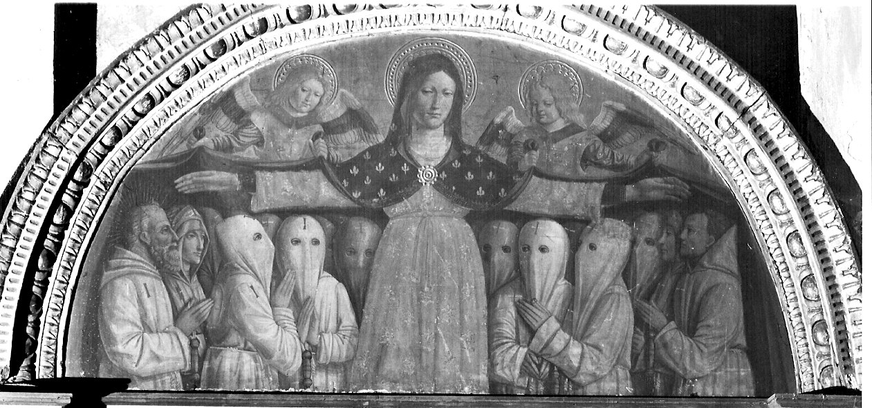 Madonna della Misericordia (cimasa, opera isolata) - ambito lombardo (sec. XV)