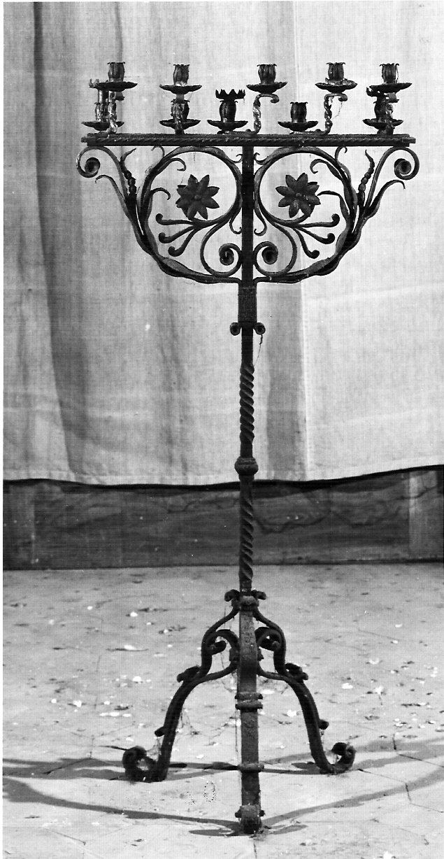 candelabro da chiesa, opera isolata - bottega lombarda (fine/inizio secc. XIX/ XX)