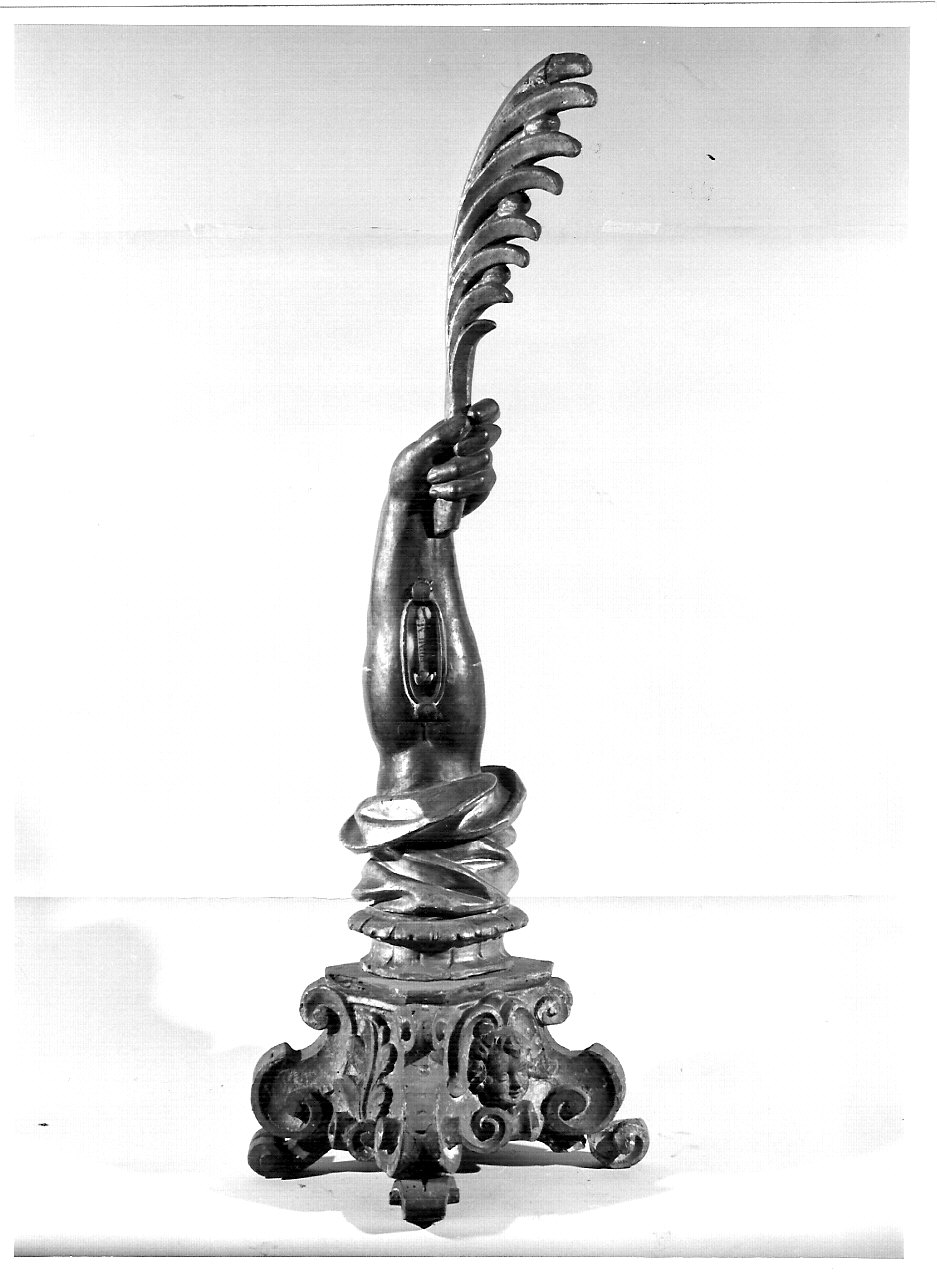 reliquiario antropomorfo - a braccio, opera isolata - bottega lombarda (sec. XVII)