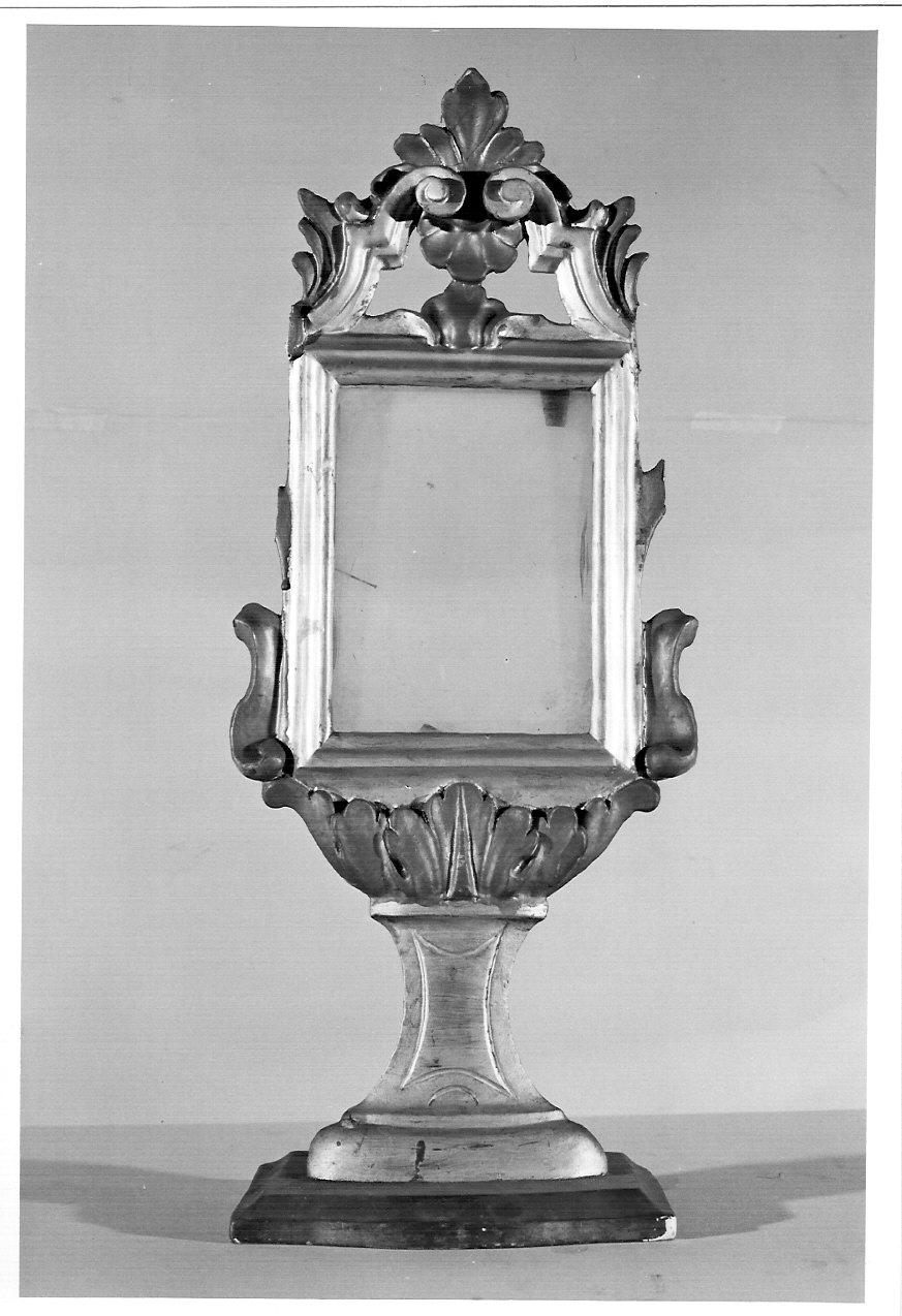 reliquiario a teca, coppia - bottega lombarda (sec. XIX)