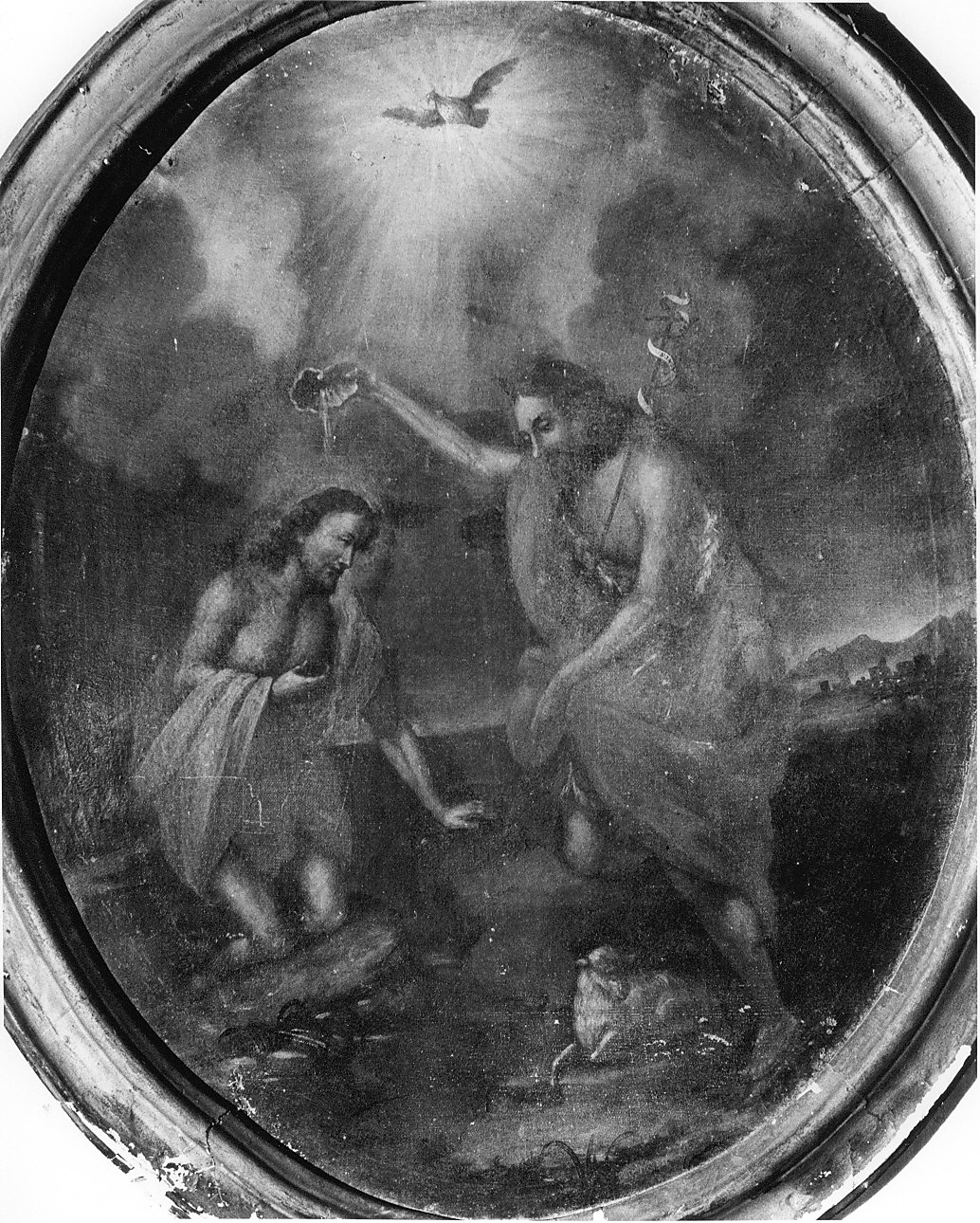 battesimo di Cristo (dipinto, opera isolata) - ambito lombardo (sec. XIX)