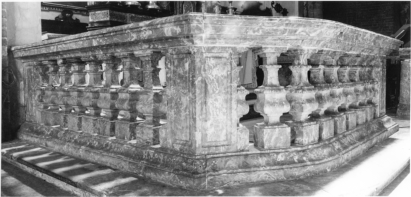balaustrata di altare, opera isolata - bottega lombarda (seconda metà sec. XVIII)