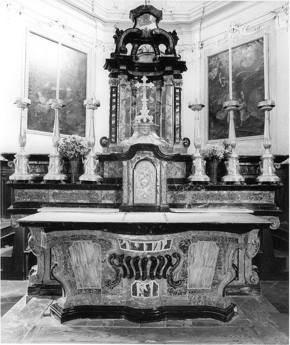 altare maggiore, complesso decorativo - bottega lombarda (sec. XVIII)