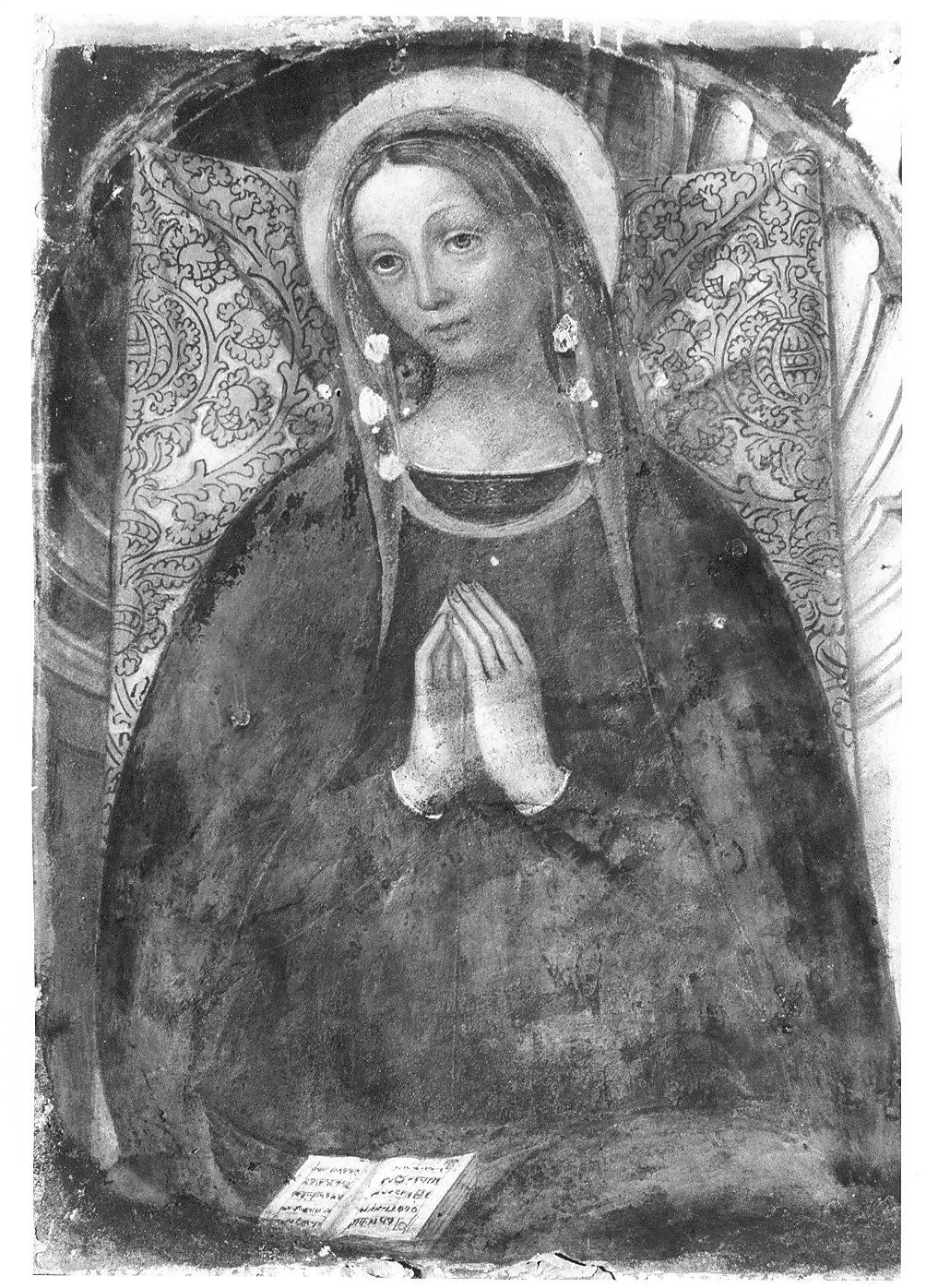 Madonna orante (dipinto murale, opera isolata) - ambito lombardo (sec. XVI)