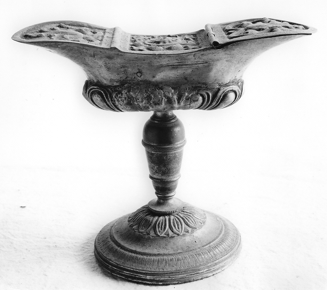 navicella portaincenso, opera isolata - bottega lombarda (inizio sec. XIX)