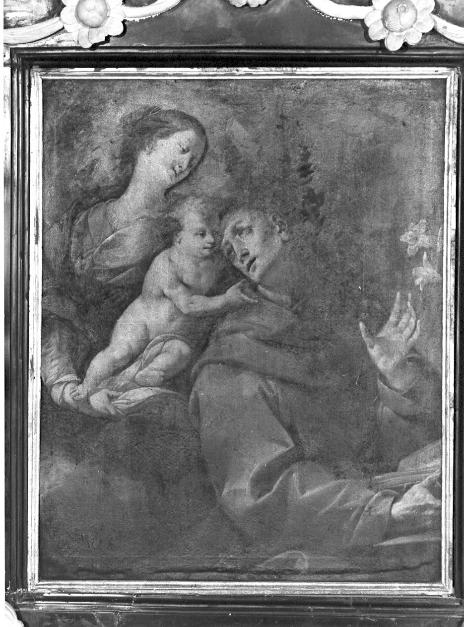 Madonna con Bambino e Sant'Antonio (dipinto, opera isolata) - ambito lombardo (sec. XVII)