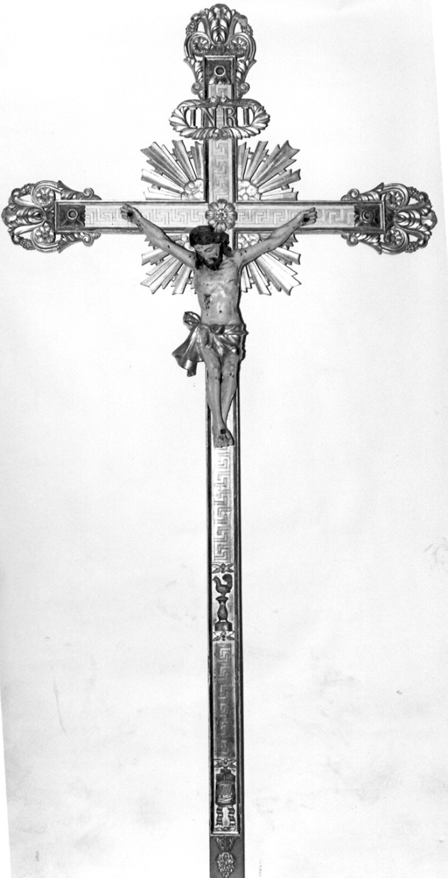 croce processionale, opera isolata - ambito lombardo (seconda metà sec. XIX)