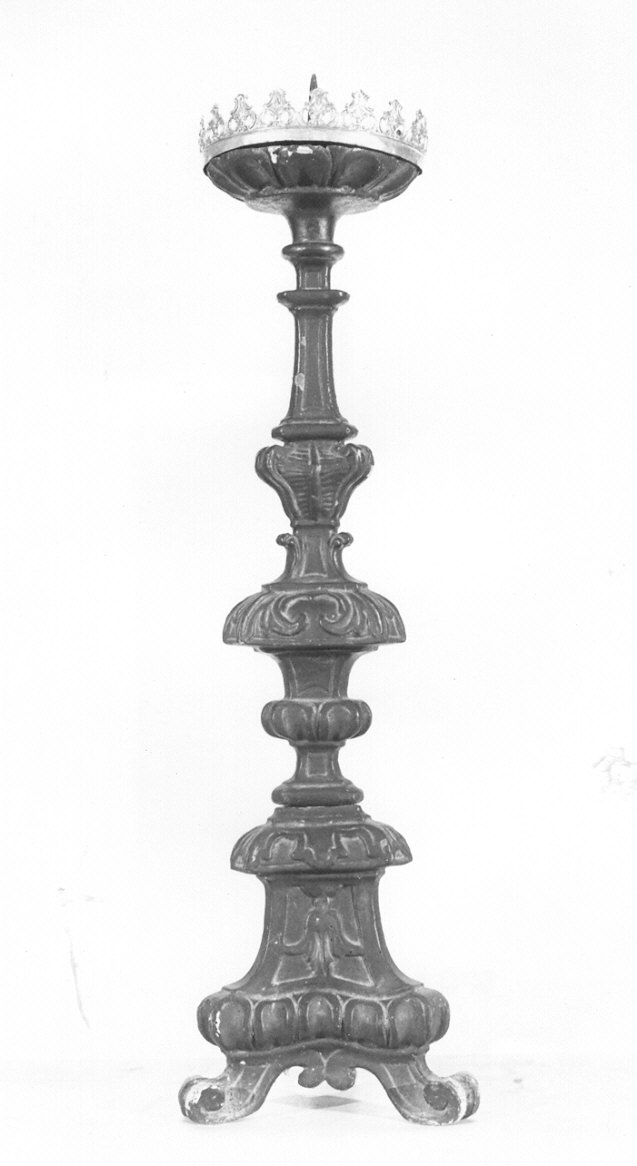 candeliere d'altare, coppia - ambito lombardo (sec. XIX)