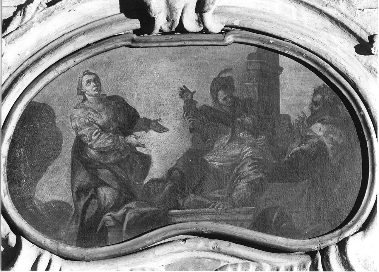 Sant'Agnese resuscita Licinio (dipinto murale, elemento d'insieme) - ambito lombardo (fine sec. XVIII)