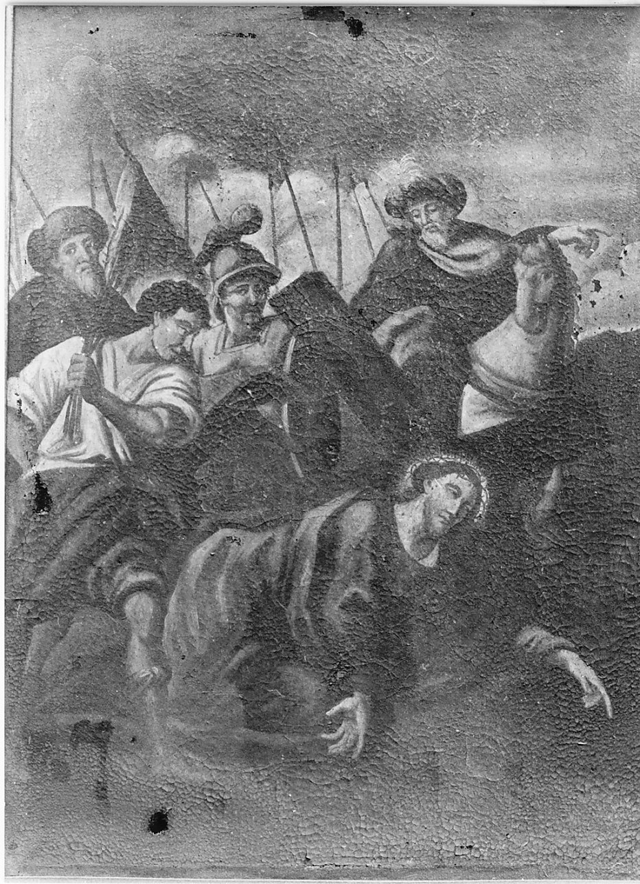 Cristo che cade portando la croce (dipinto, opera isolata) - ambito lombardo (seconda metà sec. XIX)