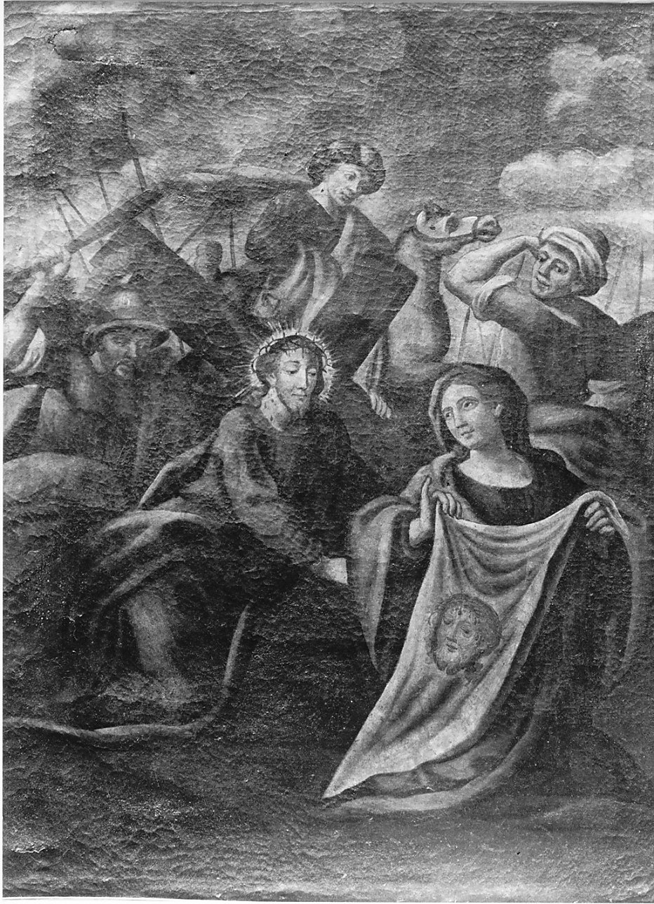 Cristo incontra la Veronica (dipinto, opera isolata) - ambito lombardo (seconda metà sec. XIX)