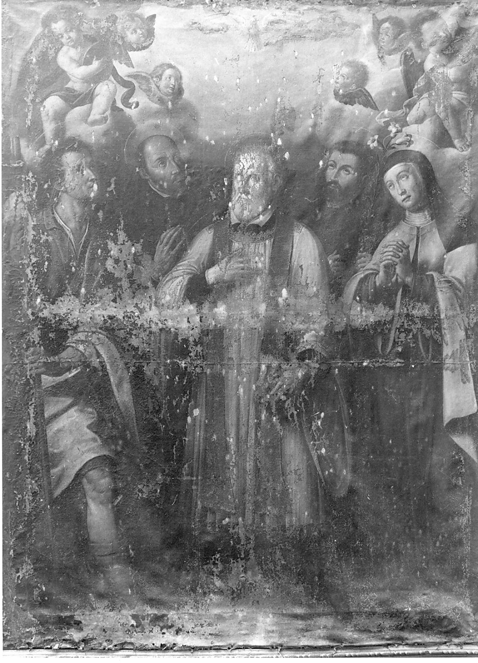 Santi (dipinto, opera isolata) - ambito lombardo (fine/inizio secc. XVI/ XVII)