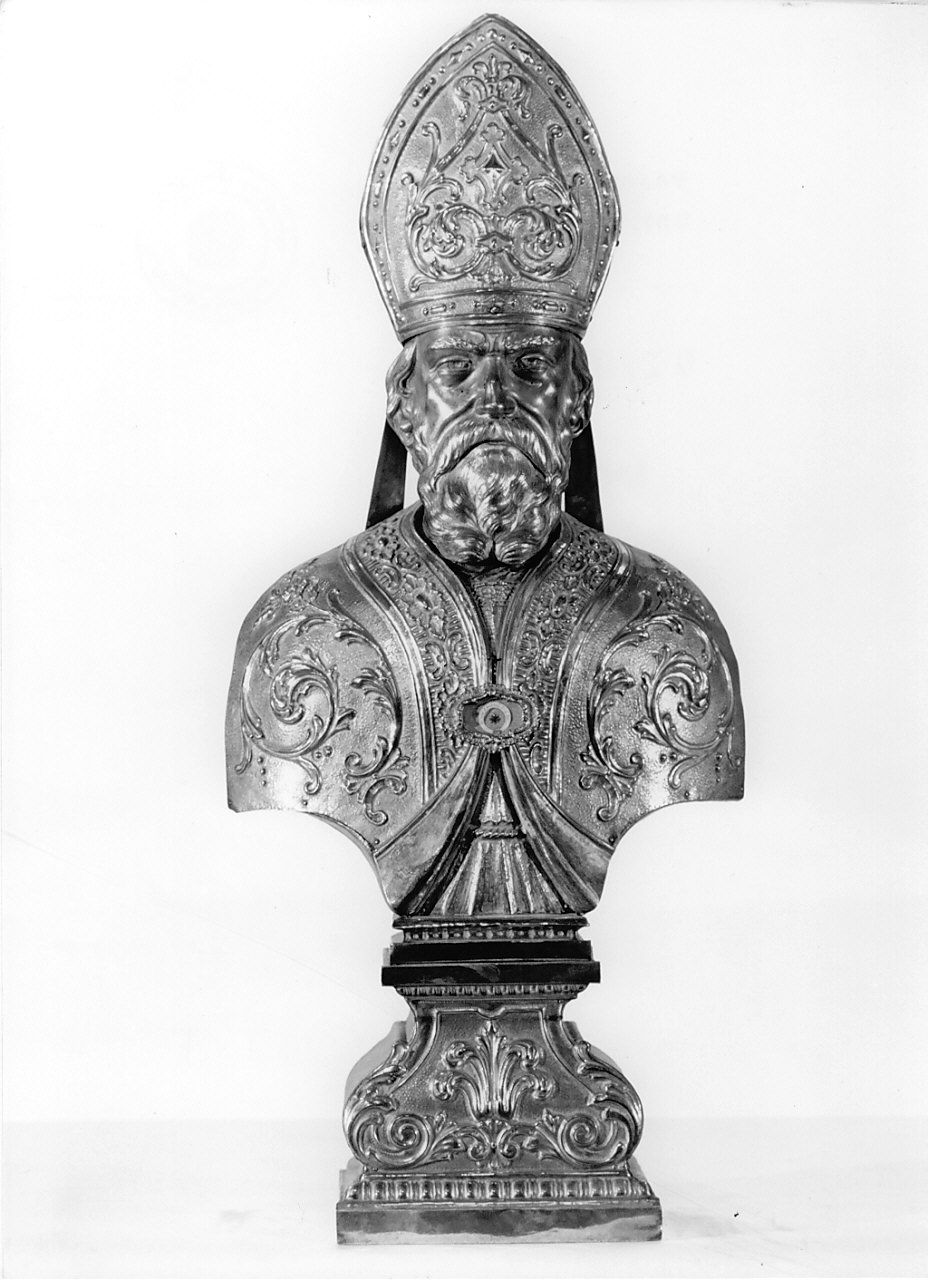 Sant'Ambrogio (reliquiario - a busto, opera isolata) - bottega lombarda (inizio sec. XIX)