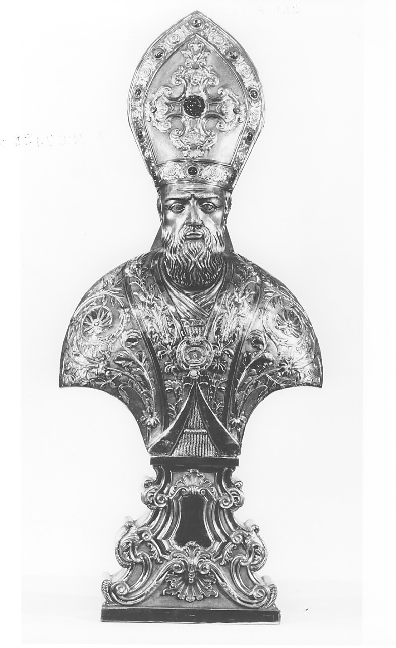 Sant'Agostino (reliquiario - a busto, opera isolata) - bottega lombarda (fine sec. XVIII)