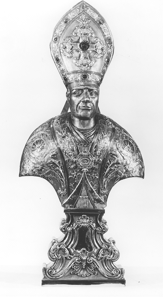 San Carlo Borromeo (reliquiario - a busto, opera isolata) - bottega lombarda (fine sec. XVIII)