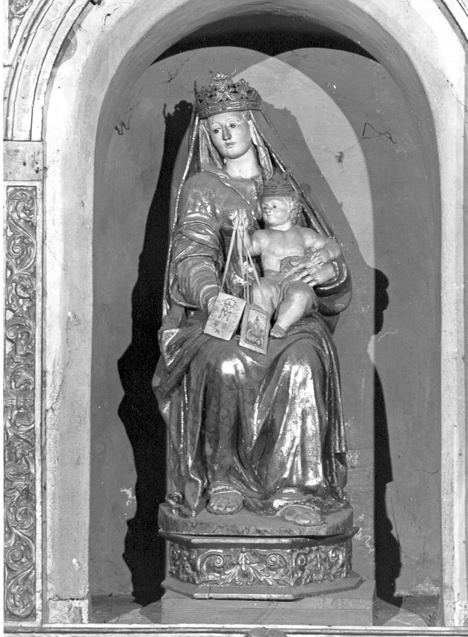 Madonna del Carmelo (statua, opera isolata) - ambito lombardo (primo quarto sec. XVII)