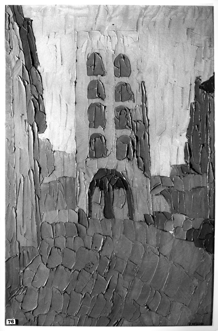 veduta di Porta Torre a Como (dipinto, opera isolata) - ambito italiano (sec. XX)