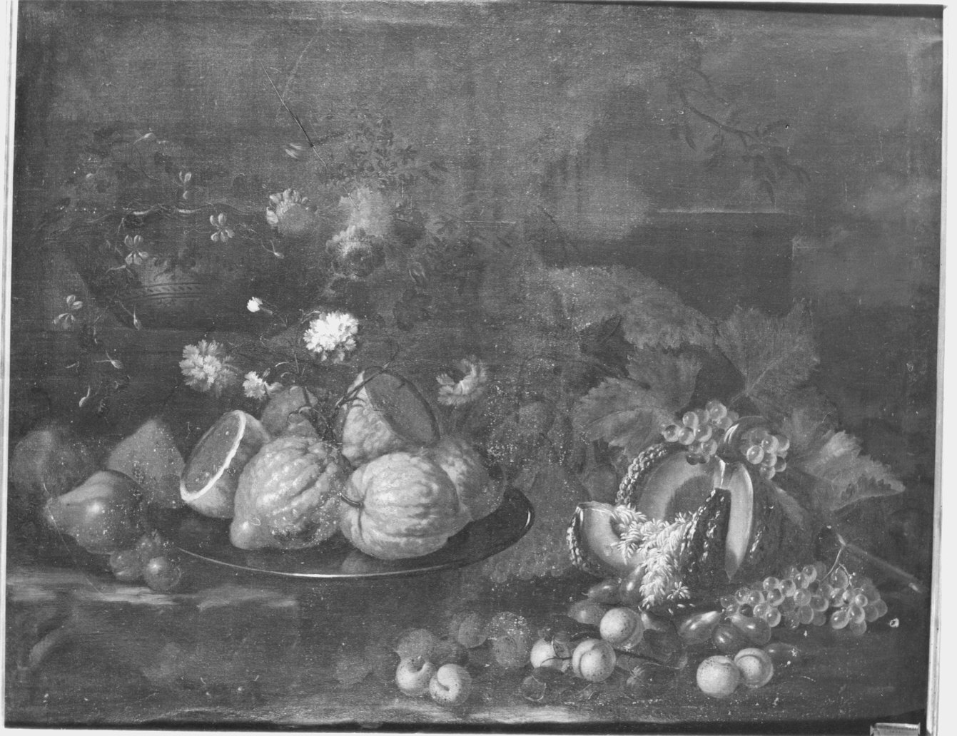 natura morta con frutta (dipinto) - ambito lombardo (secc. XVII/ XVIII)