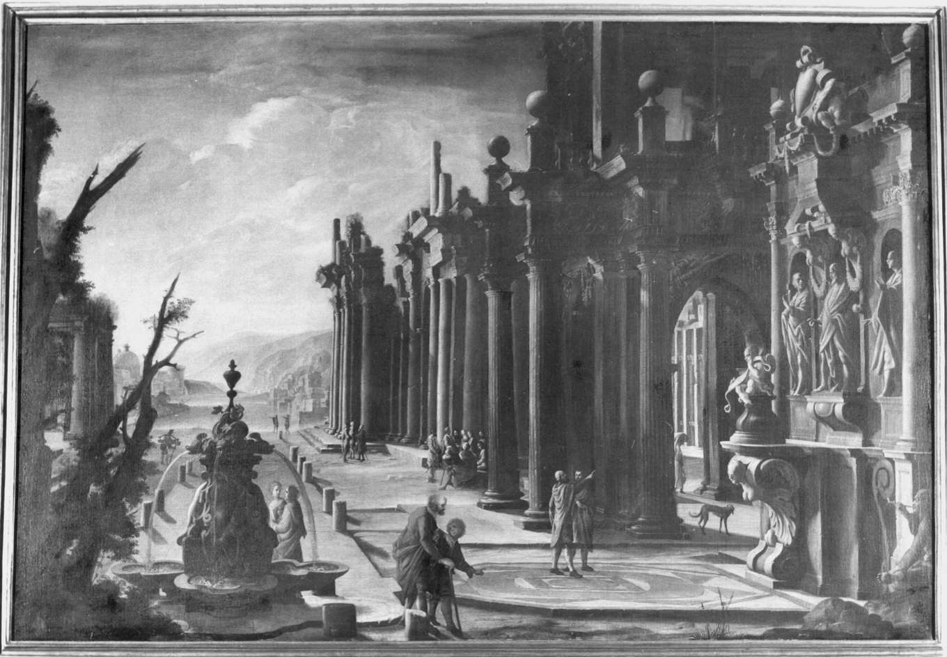 architettura (dipinto) - ambito Italia centro-meridionale (fine sec. XVII)